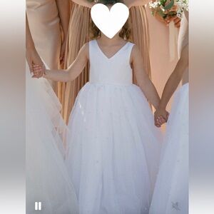 Flower Girl Dress  - Elegant Princess Ball Gown Satin & Tulle